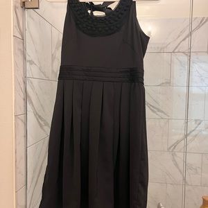 Ann Taylor Loft Black Cocktail Dress with Beaded Neckline